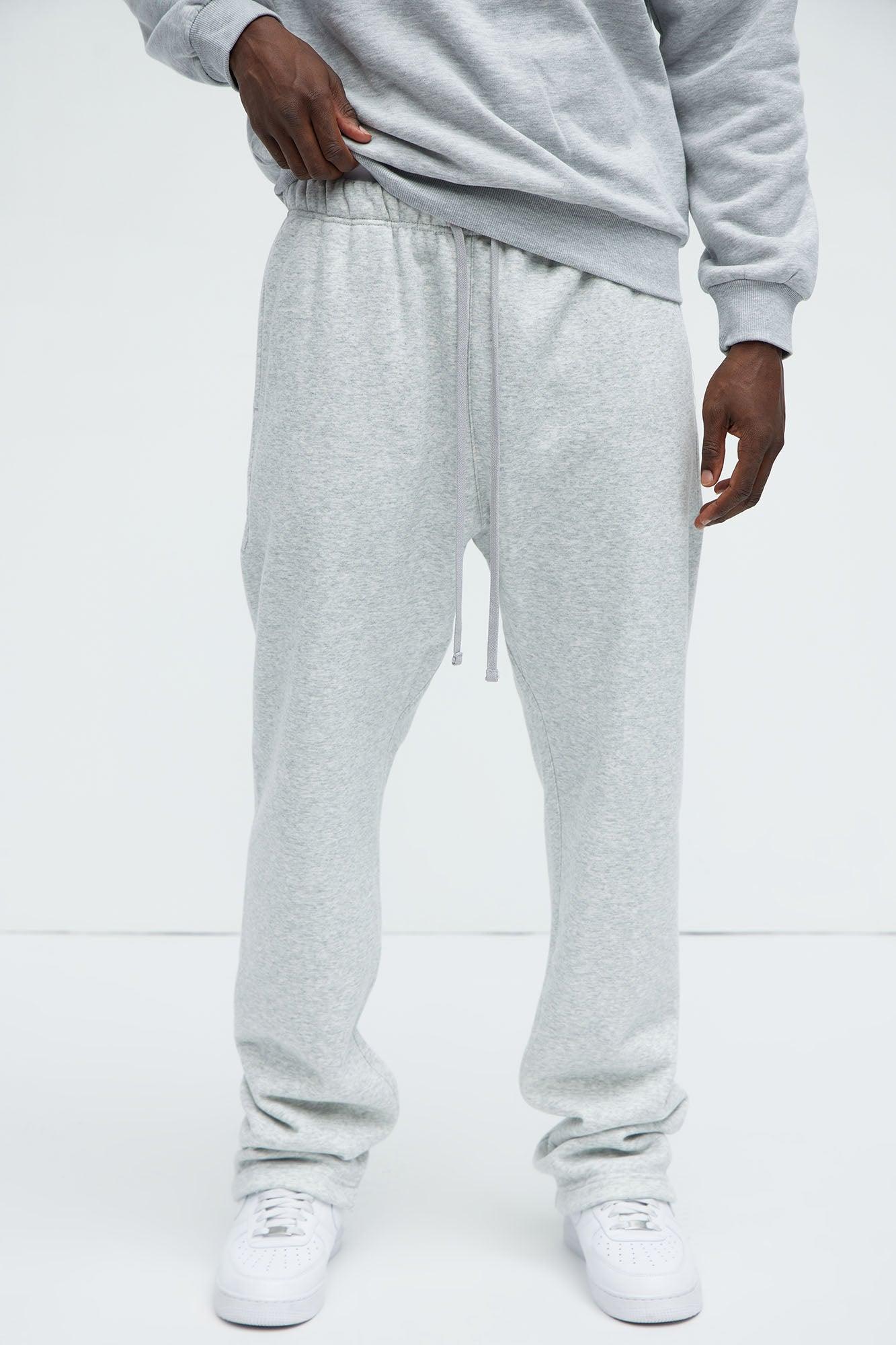 Tyson Heavyweight Straight Sweatpants - Heather Grey Product Image