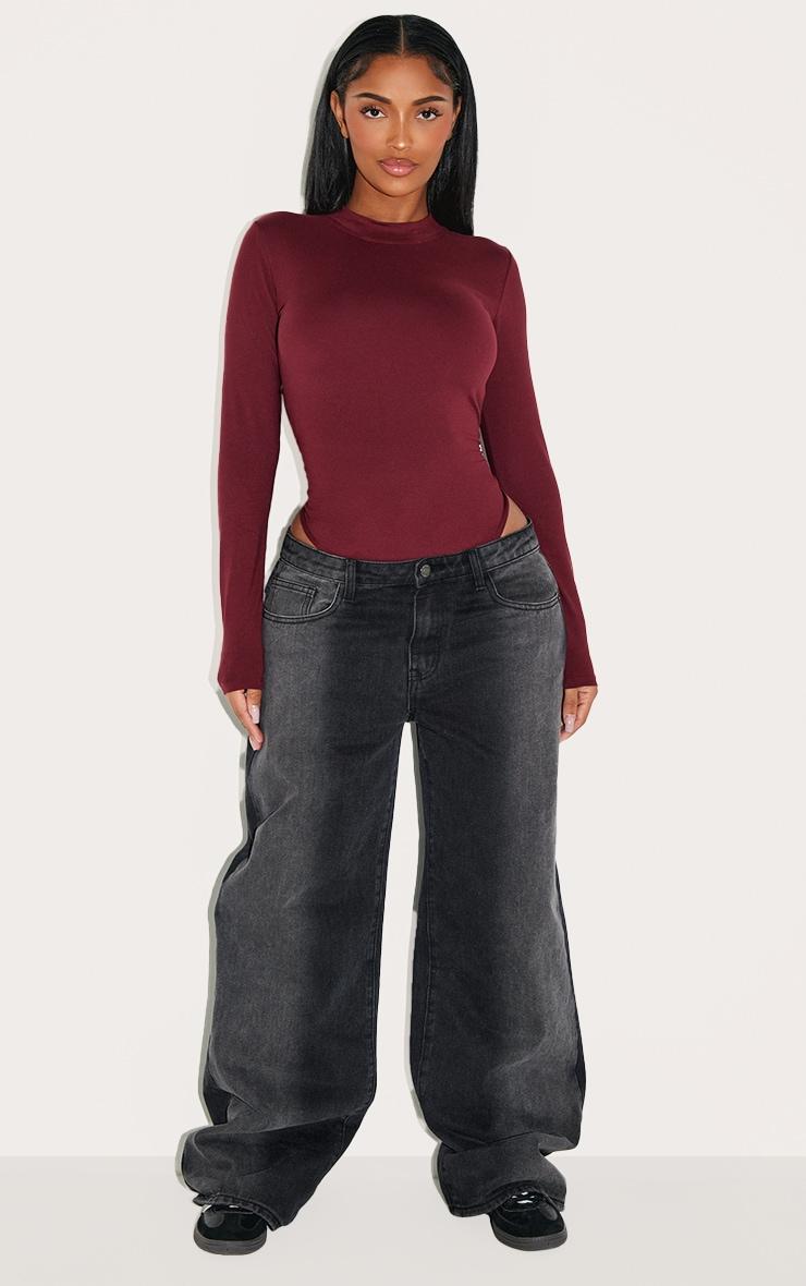 Shape Burgundy Sculpted Long Sleeve Bodysuit Product Image