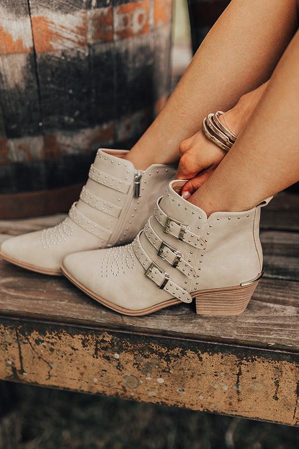 The Amazing Faux Leather Booties in Birch Product Image