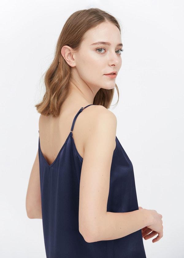  V Neck Front and Back Silk Camisole Product Image