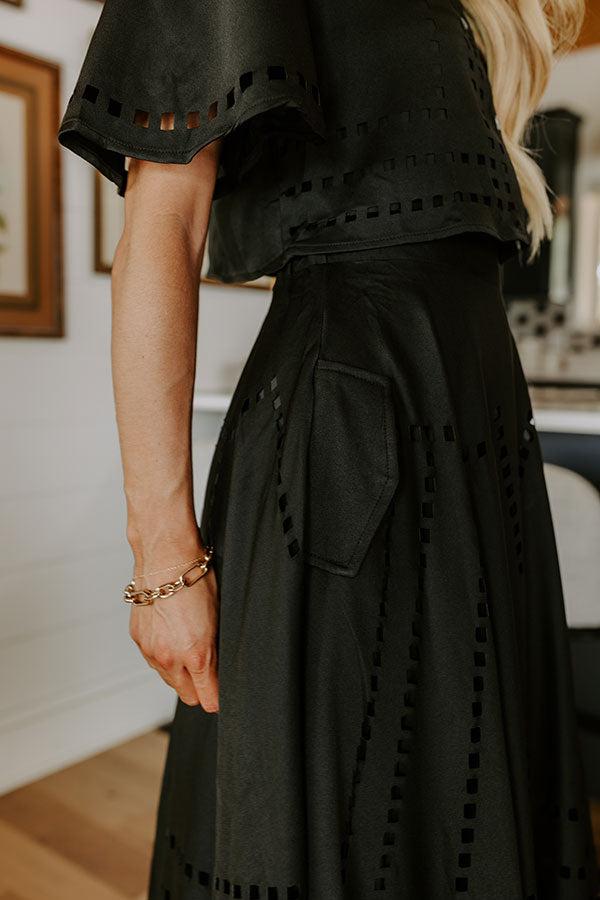 Vineyard Cutie High Waist Cut Out Maxi Skirt Product Image