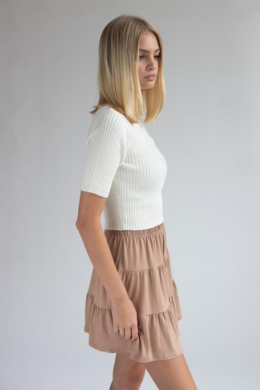 Tiered Mini Skirt Product Image