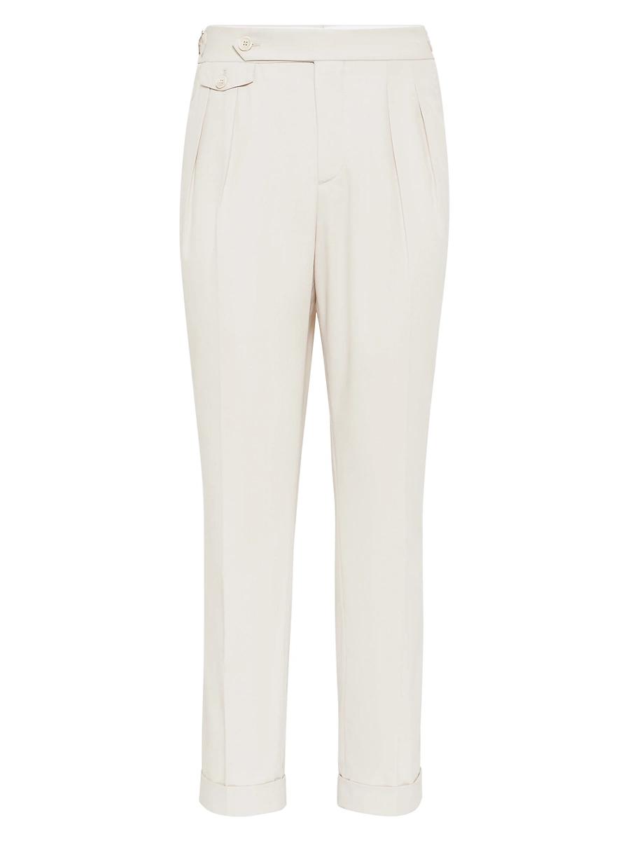 Mens Crpe Batavia Tailor Fit Trousers with Reversed Double Pleats Product Image