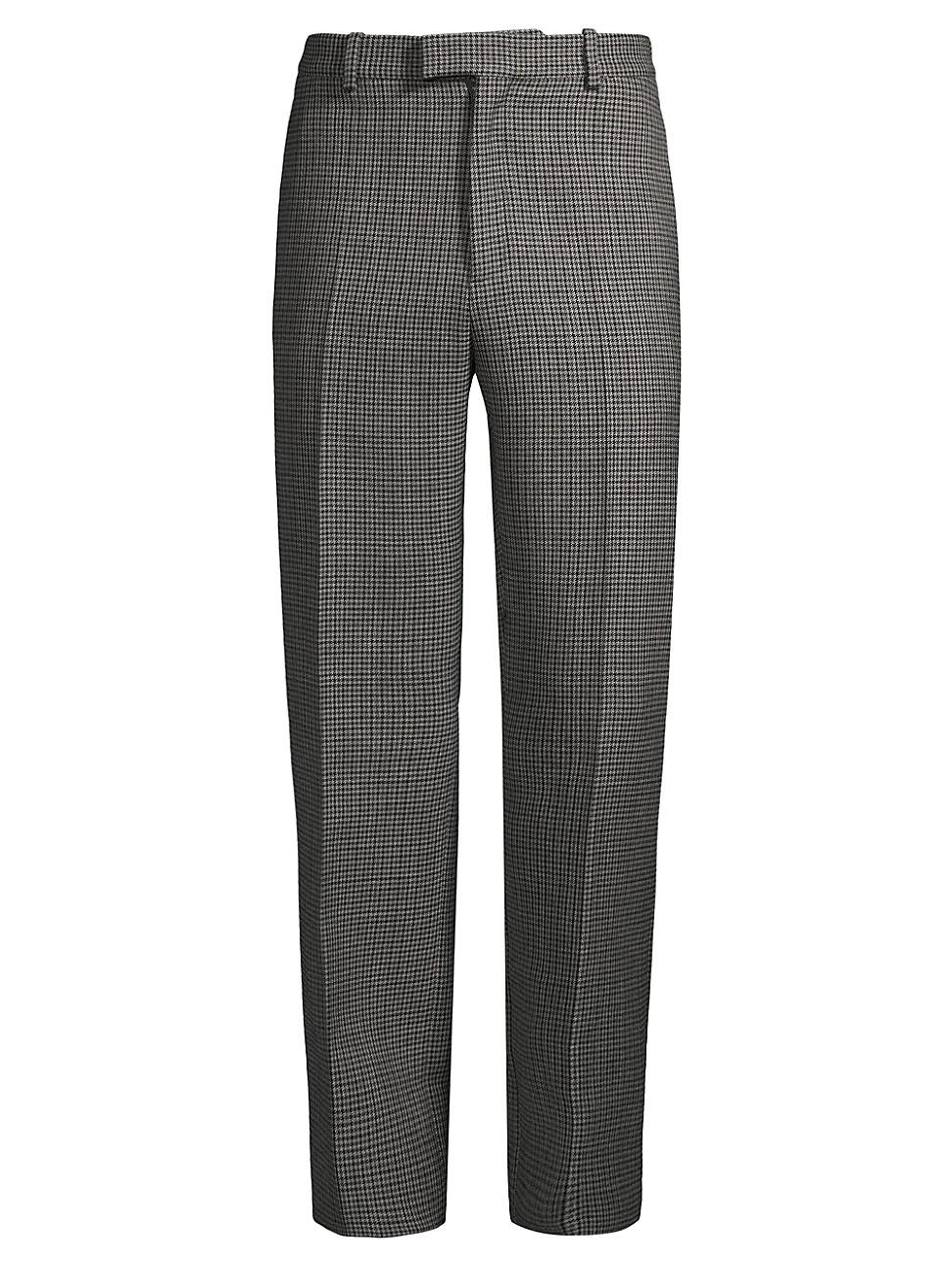 Mens Wool Houndstooth Pants Product Image