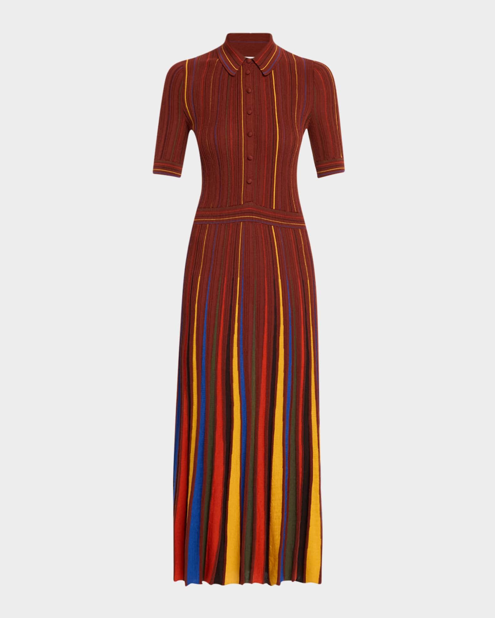 Calypso Pinstripe Merino Dress Product Image