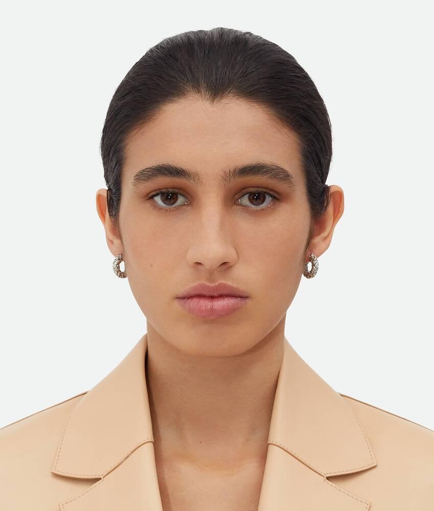 Women's Intreccio Hoop Earrings in Silver Product Image