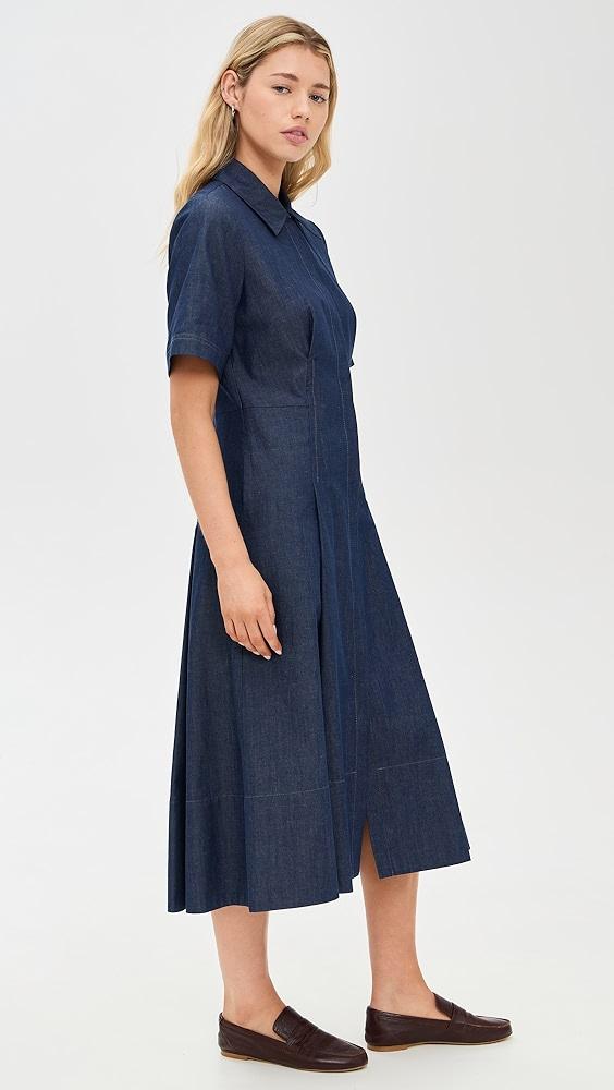 Vince Denim Short Sleeve Shirt Dress | Shopbop Product Image