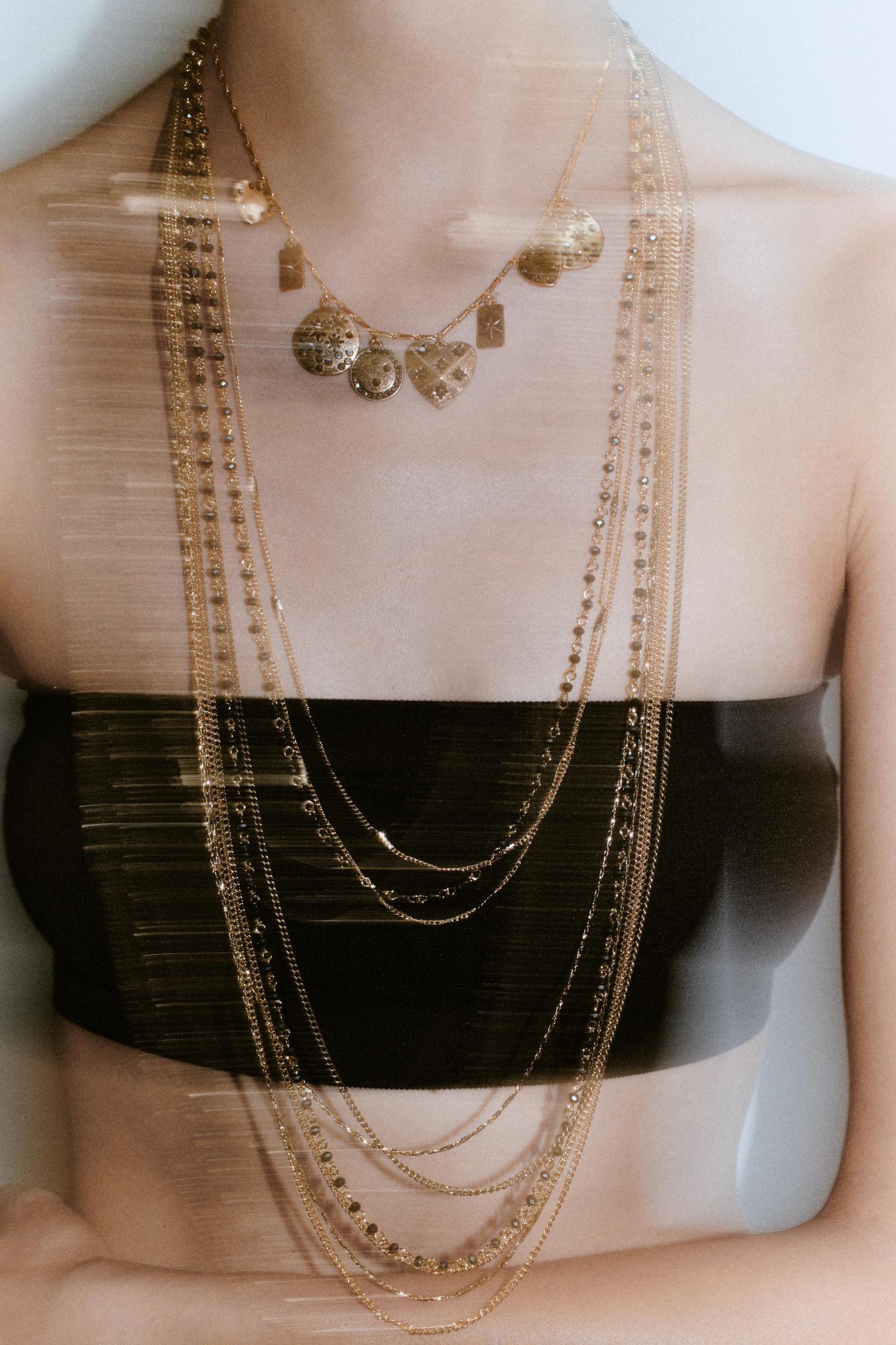 3-PACK OF BEADED CHAIN CHARM NECKLACES Product Image