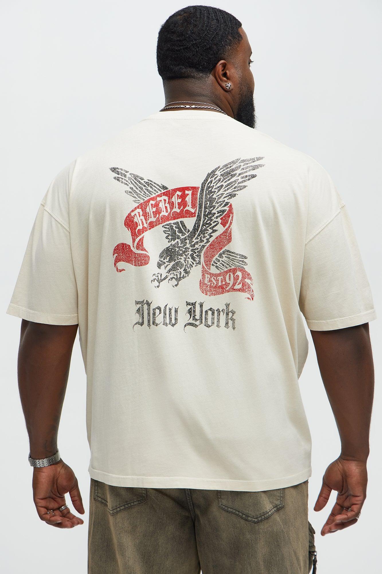 Rebel NYC 92 Oversized Short Sleeve Tee - Cream Male Product Image