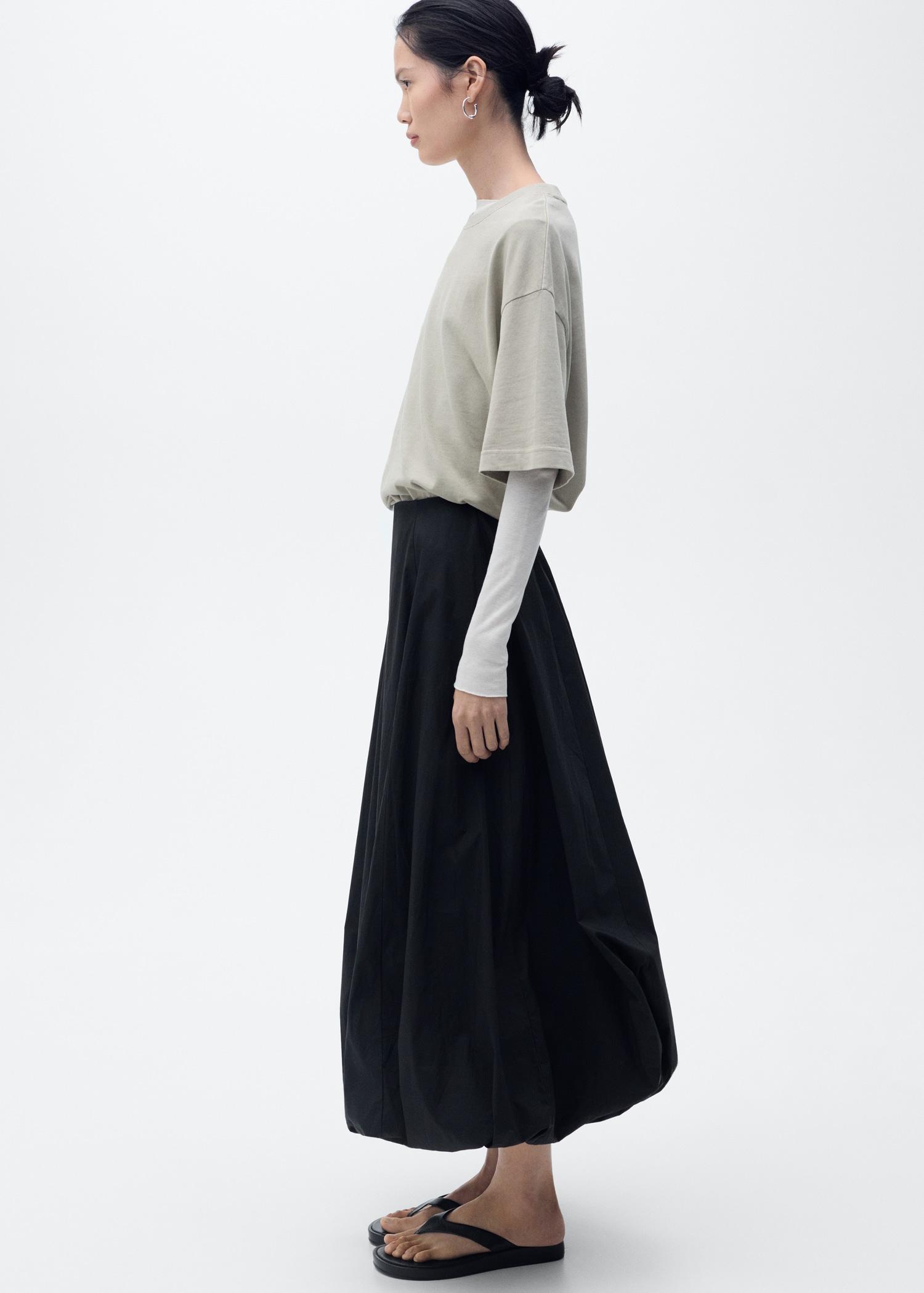 Balloon midi skirt - Women | MANGO USA Product Image