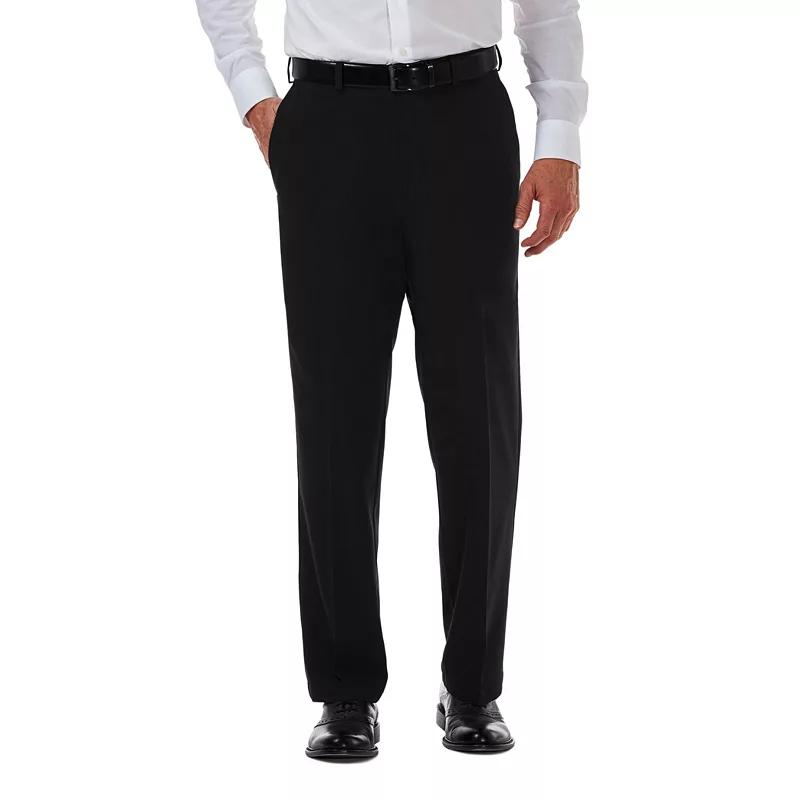 Men's Haggar® Cool 18® PRO Straight-Fit Wrinkle-Free Flat-Front Super Flex Waist Pants,  Product Image