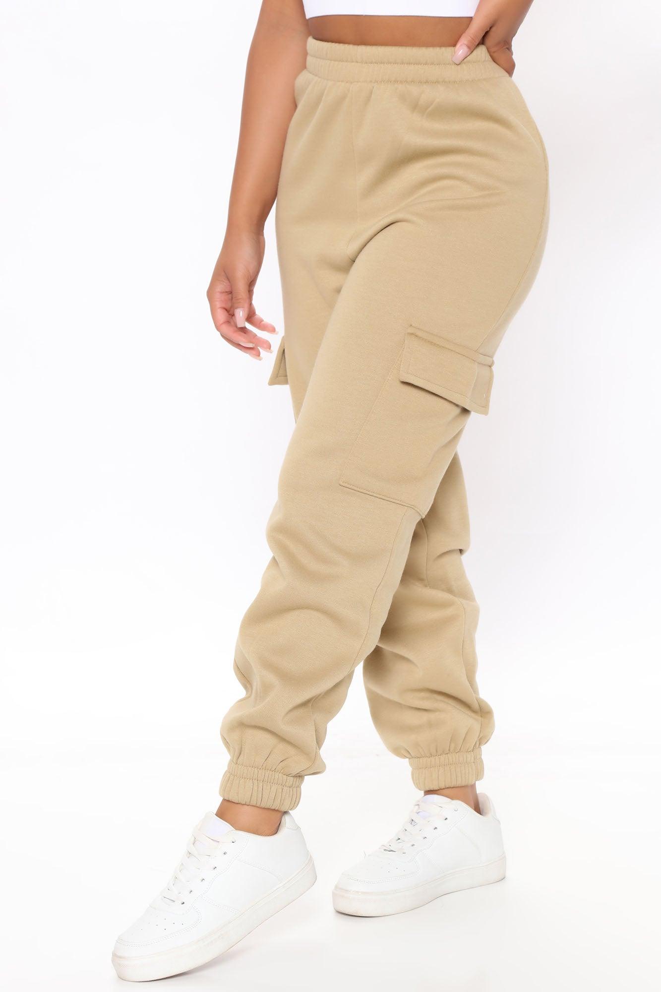 Let's Relax Jogger Sweatpants - Tan Product Image