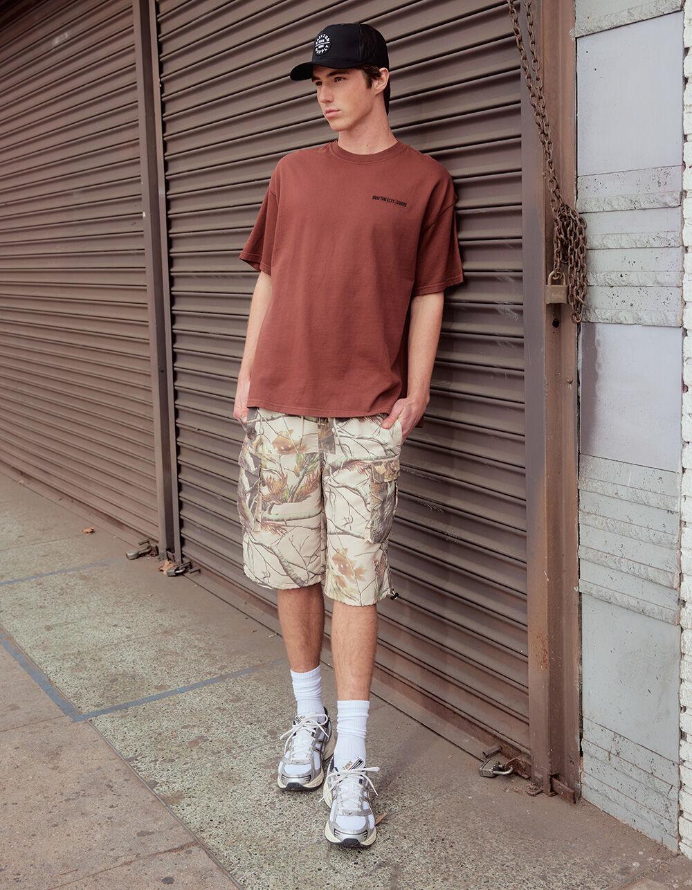 BRIXTON Quality Goods Mens Relaxed Knit Shirt - BROWN Product Image