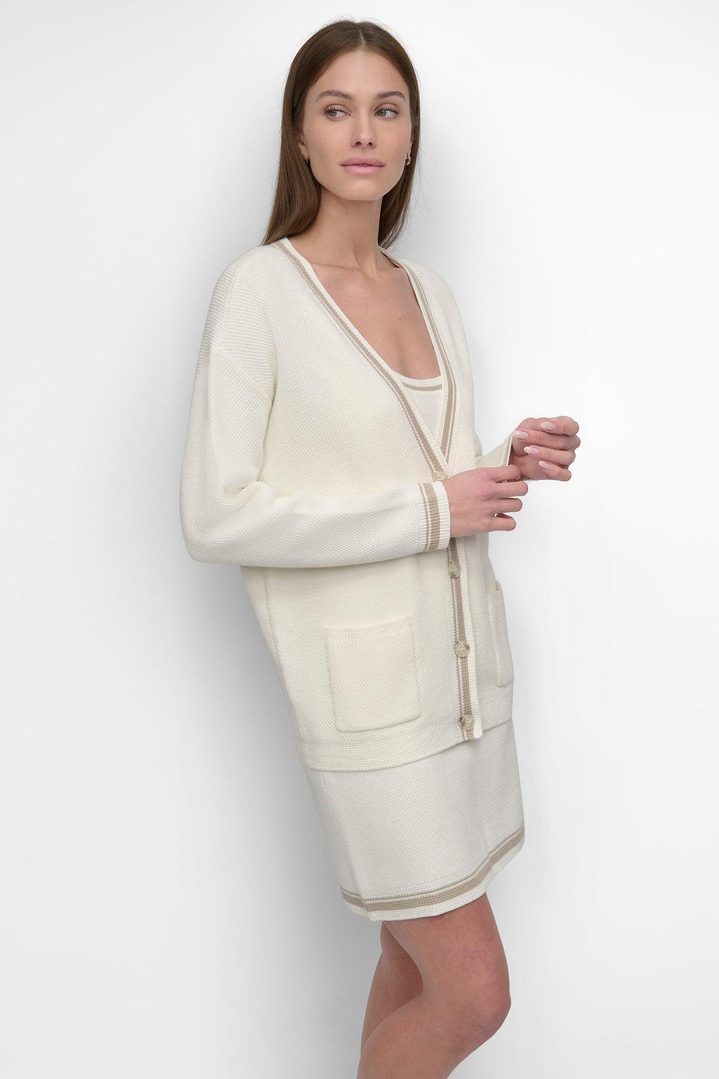 COURT CARDIGAN WITH LOGO PATCH AND POCKETS Product Image