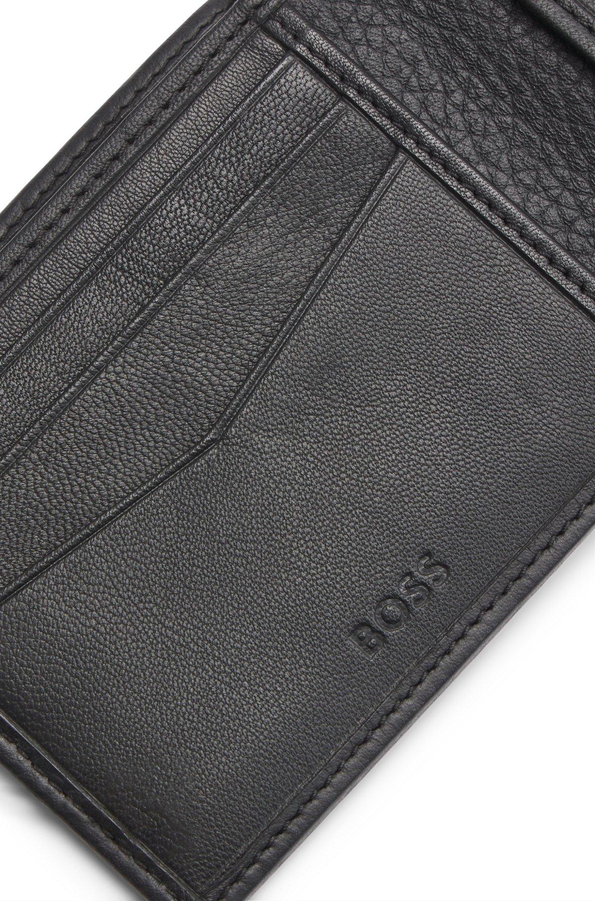 BOSS - Italian-leather card holder with logo lettering - Black Product Image