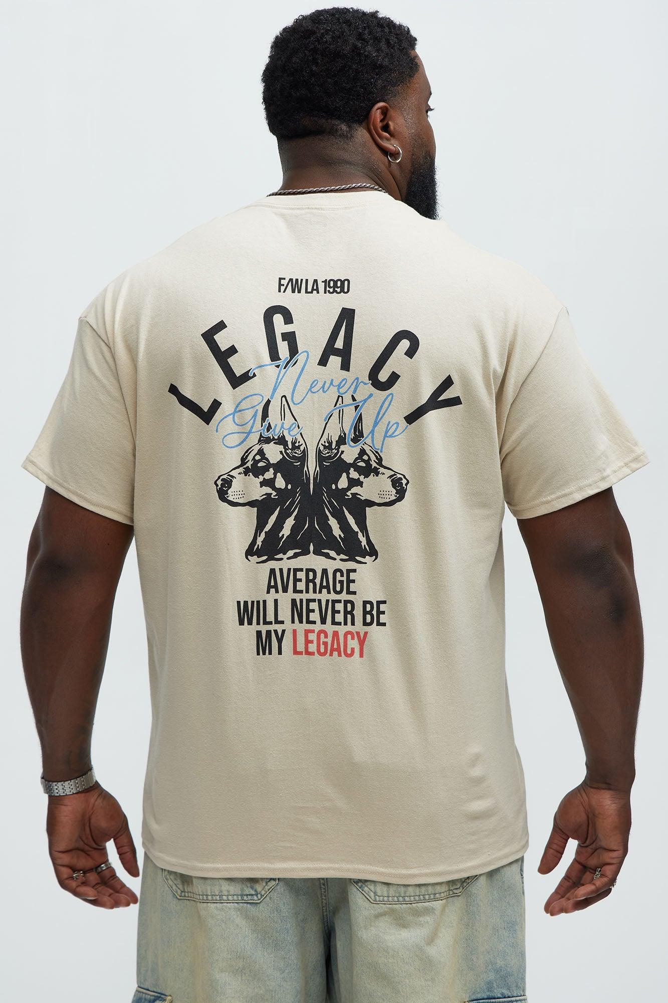 Never Give Up Legacy Short Sleeve Tee - Sand Product Image