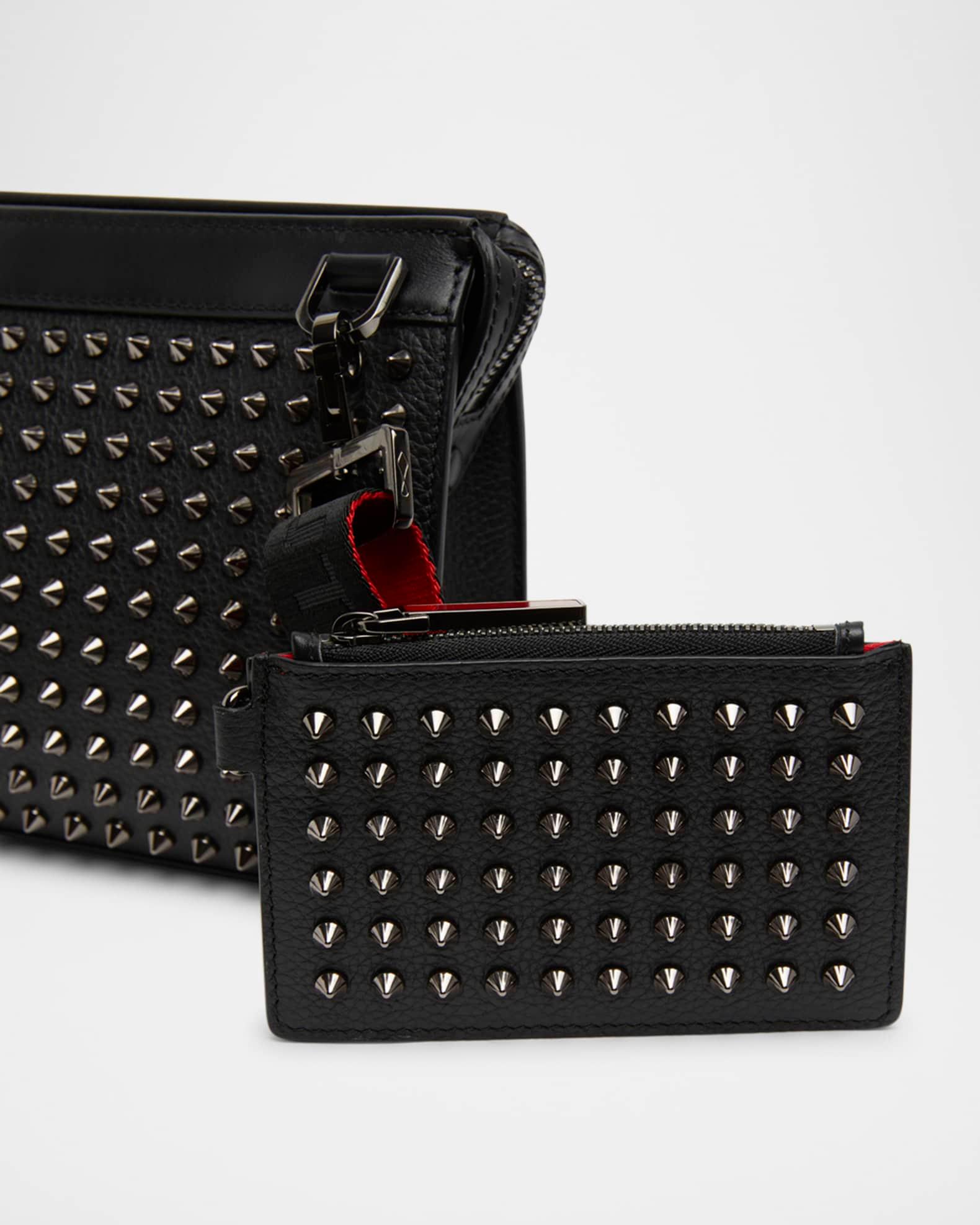Men's Funky Leather Empire Spikes Crossbody Bag Product Image