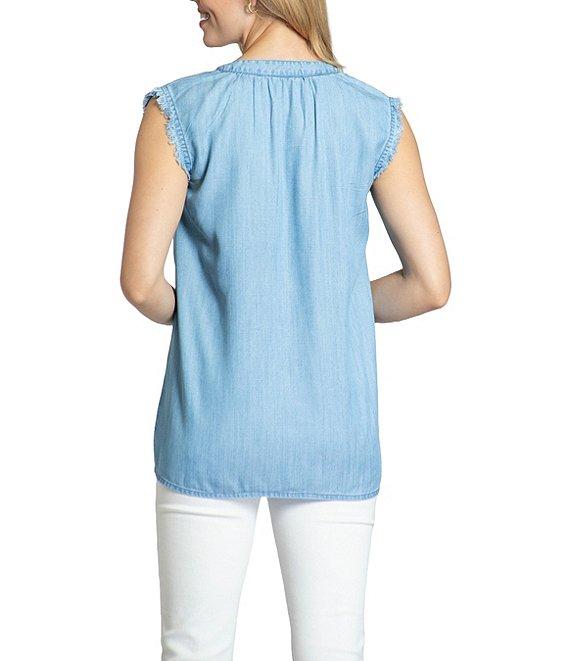 APNY V-Neck Sleeveless Fray Edge Tank Product Image