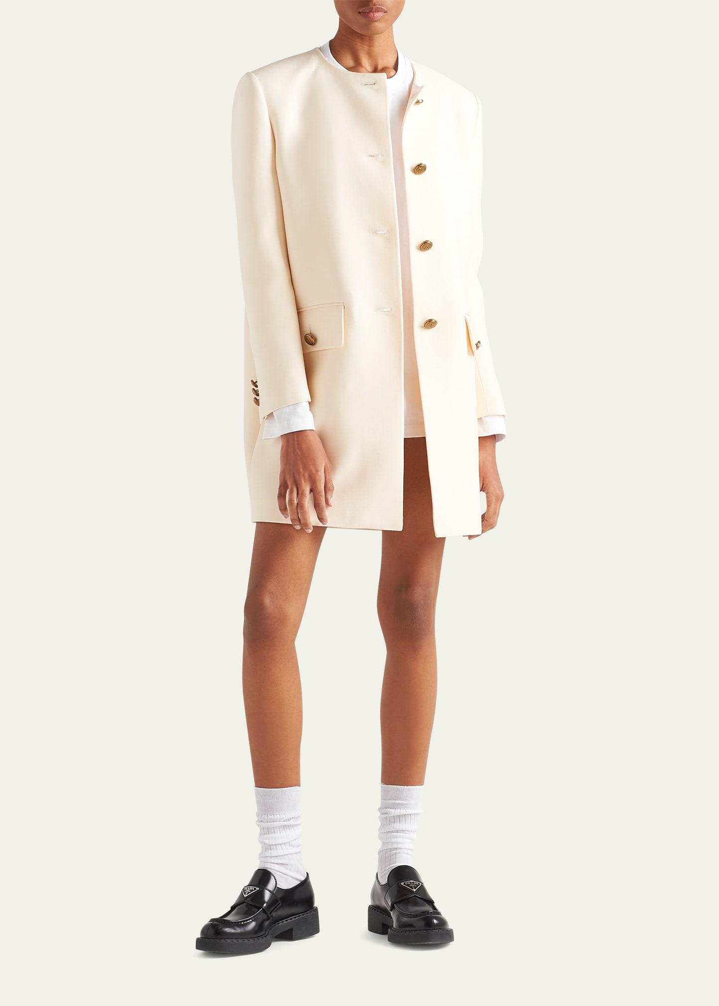 Single-Breasted Tricotine Coat Product Image