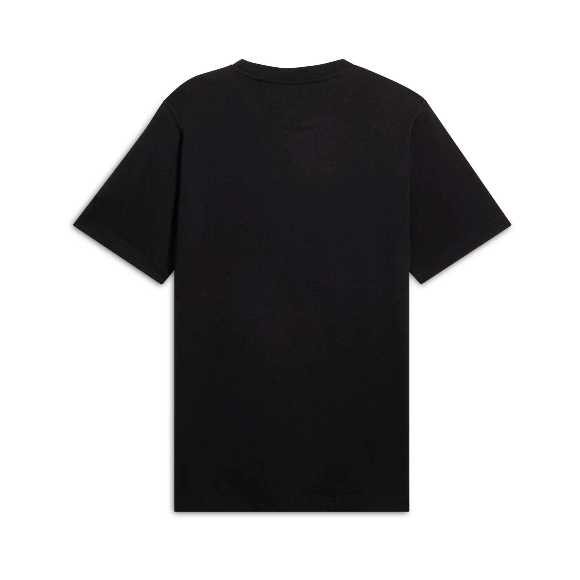 PUMA WARDROBE ESSENTIALS Suede Logo Men's T-Shirt Product Image