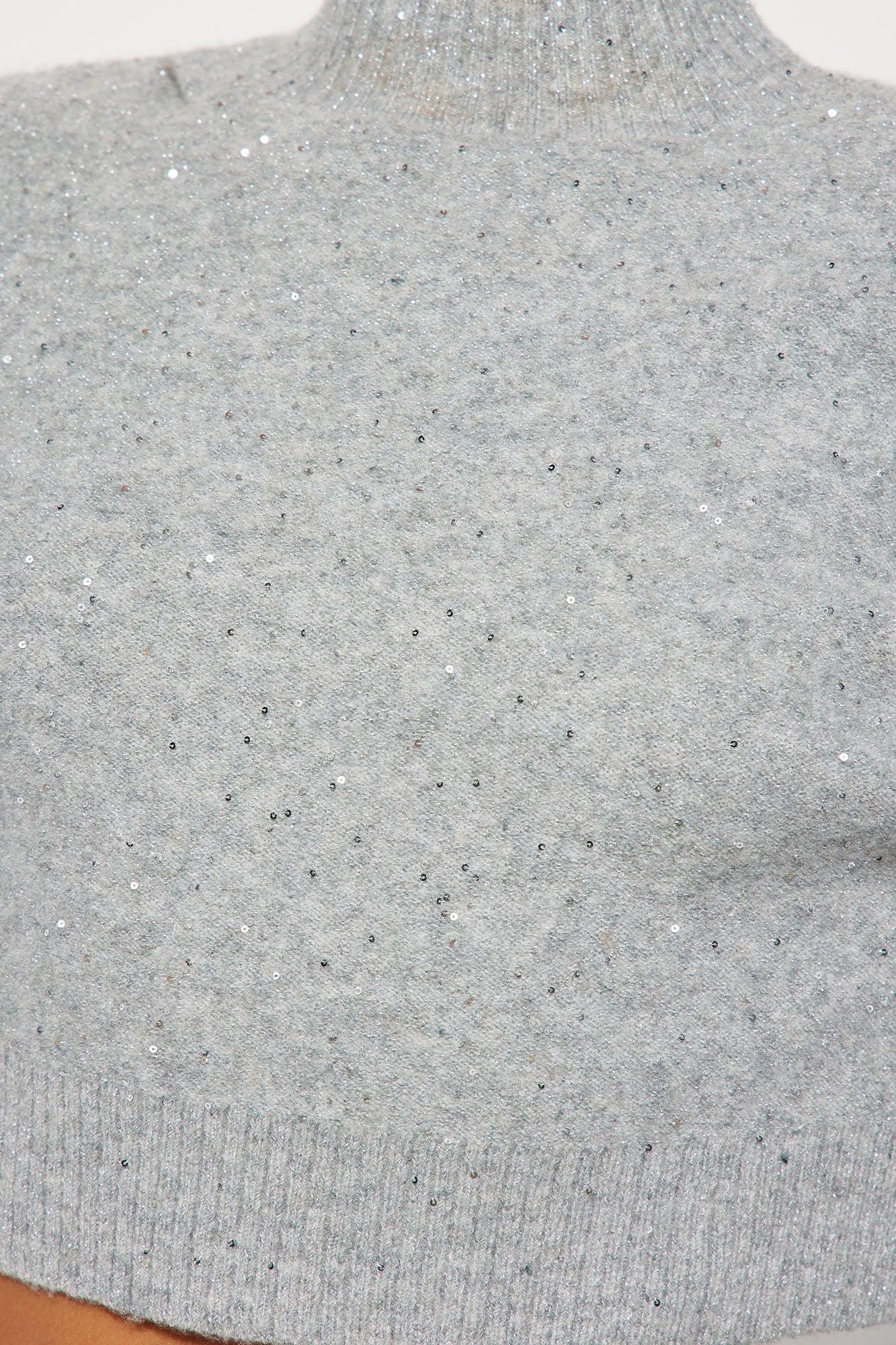 Starry Night Embellished Sweater - Grey/Silver Product Image