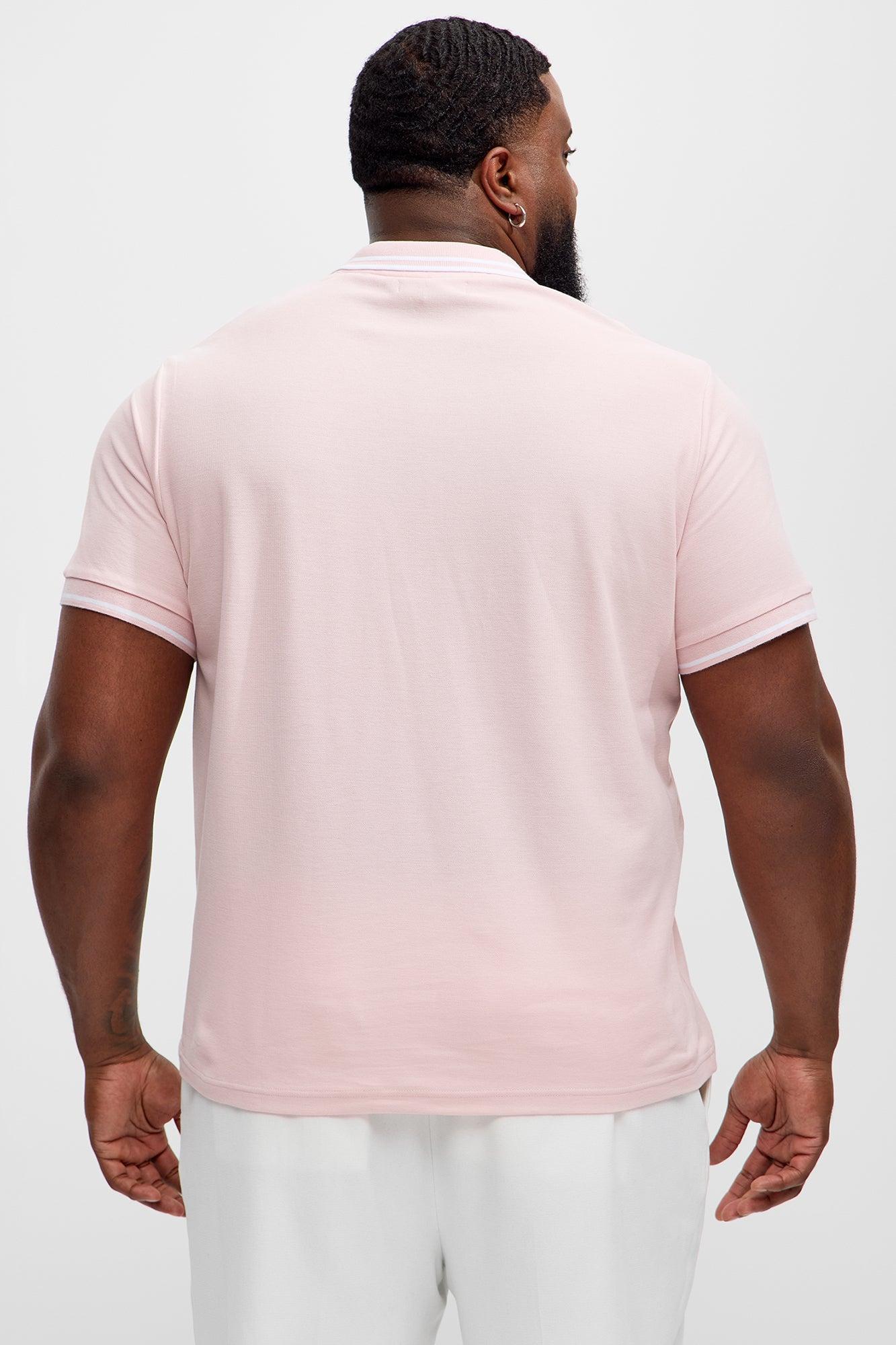 Wilson Short Sleeve Polo - Pink Product Image