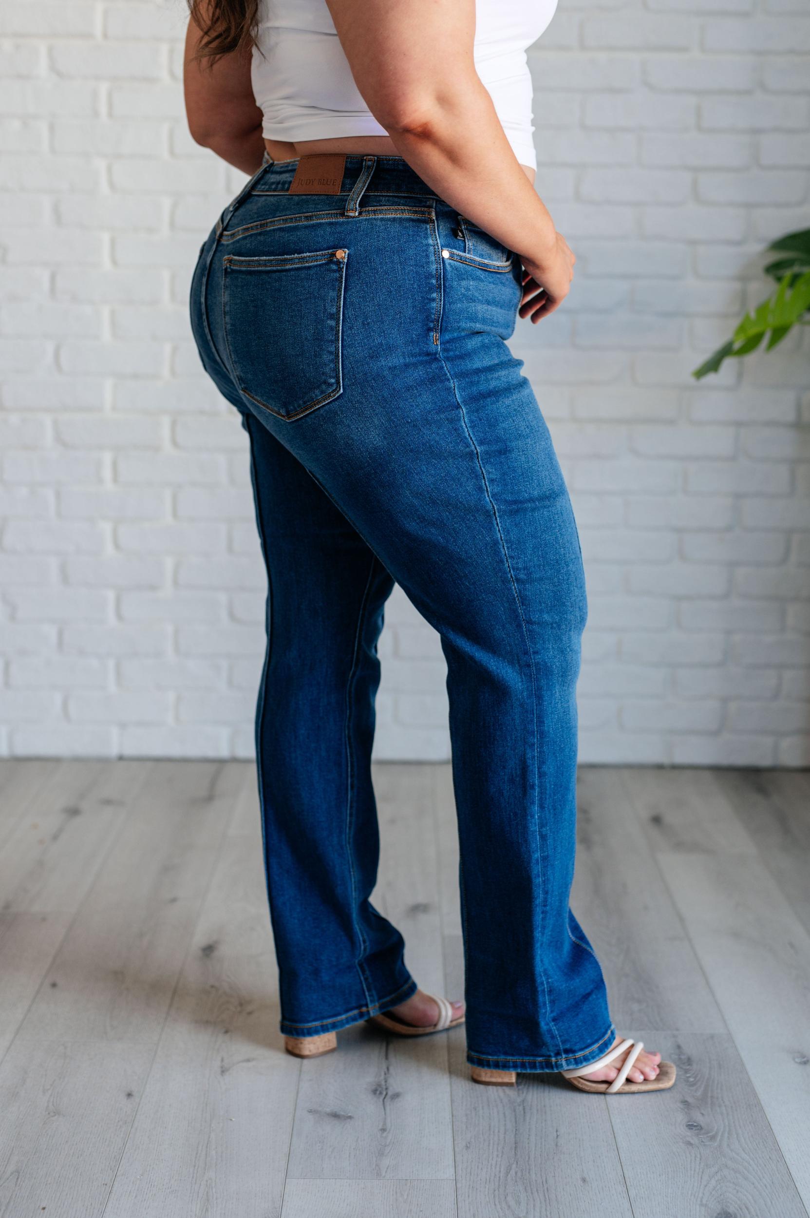 Corrine Mid Rise Control Top Vintage Straight Jeans Product Image