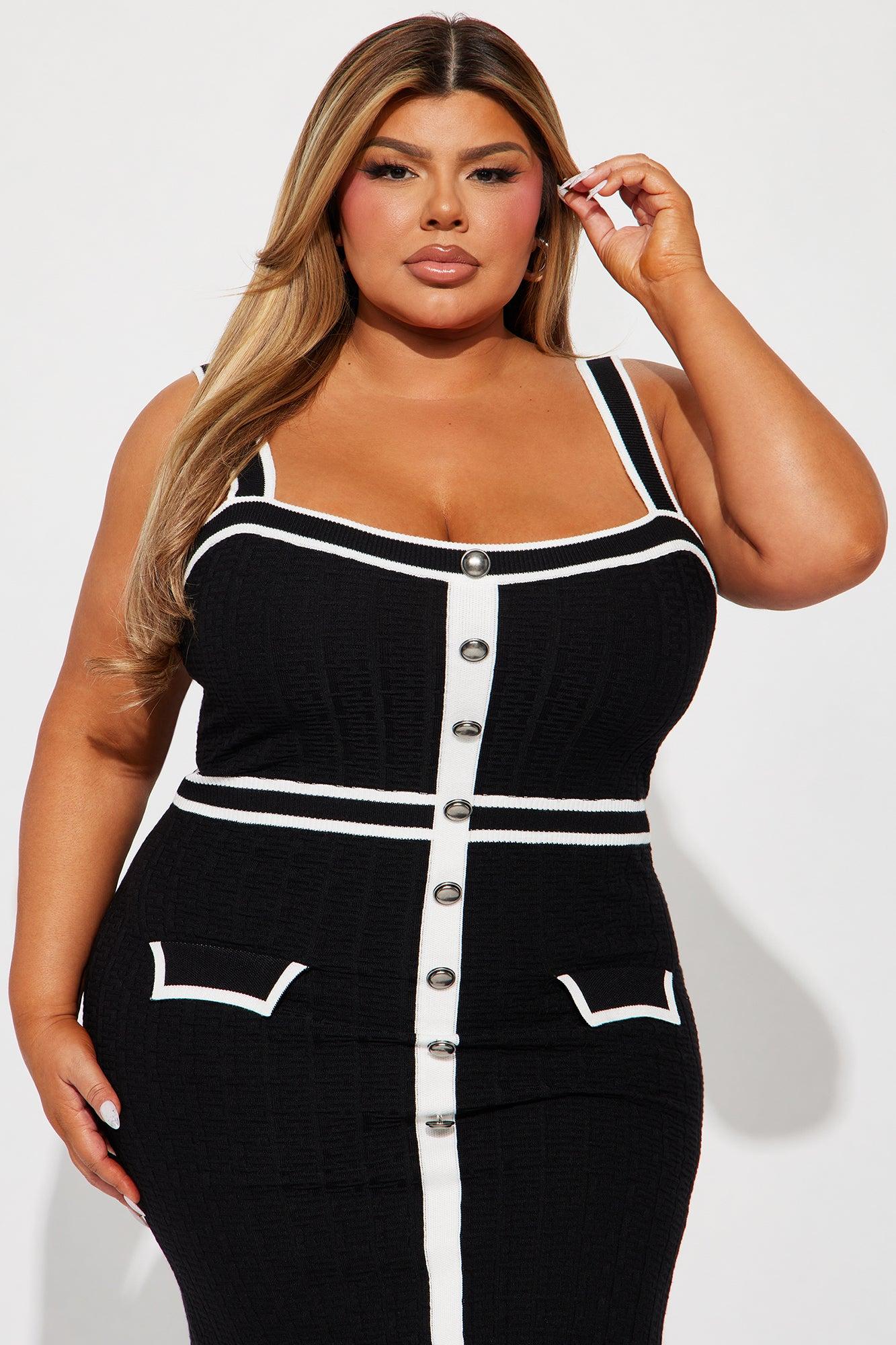 Sophia Sweater Midi Dress - Black/combo Product Image