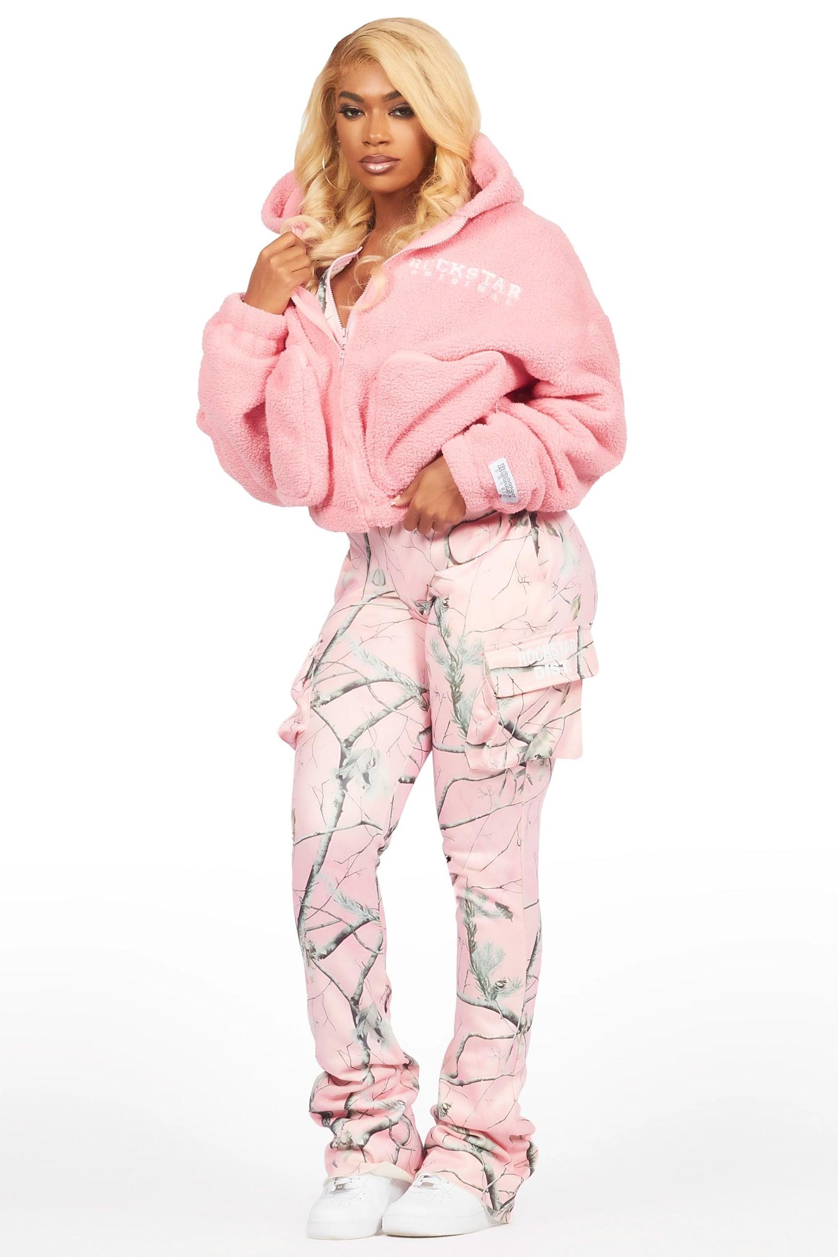 Lonia Pink Sherpa Jacket Female Product Image