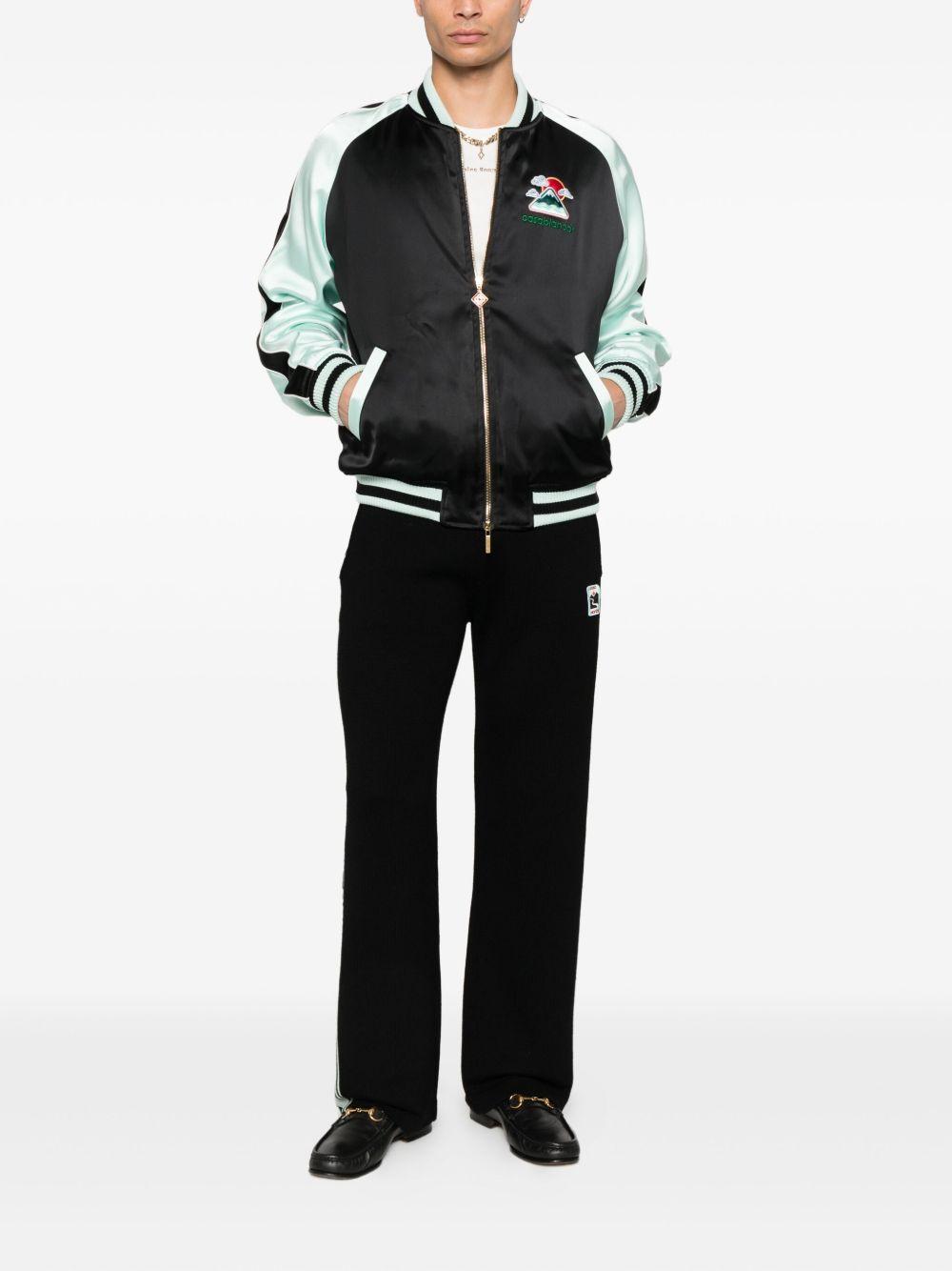 embroidered-logo bomber jacket Product Image