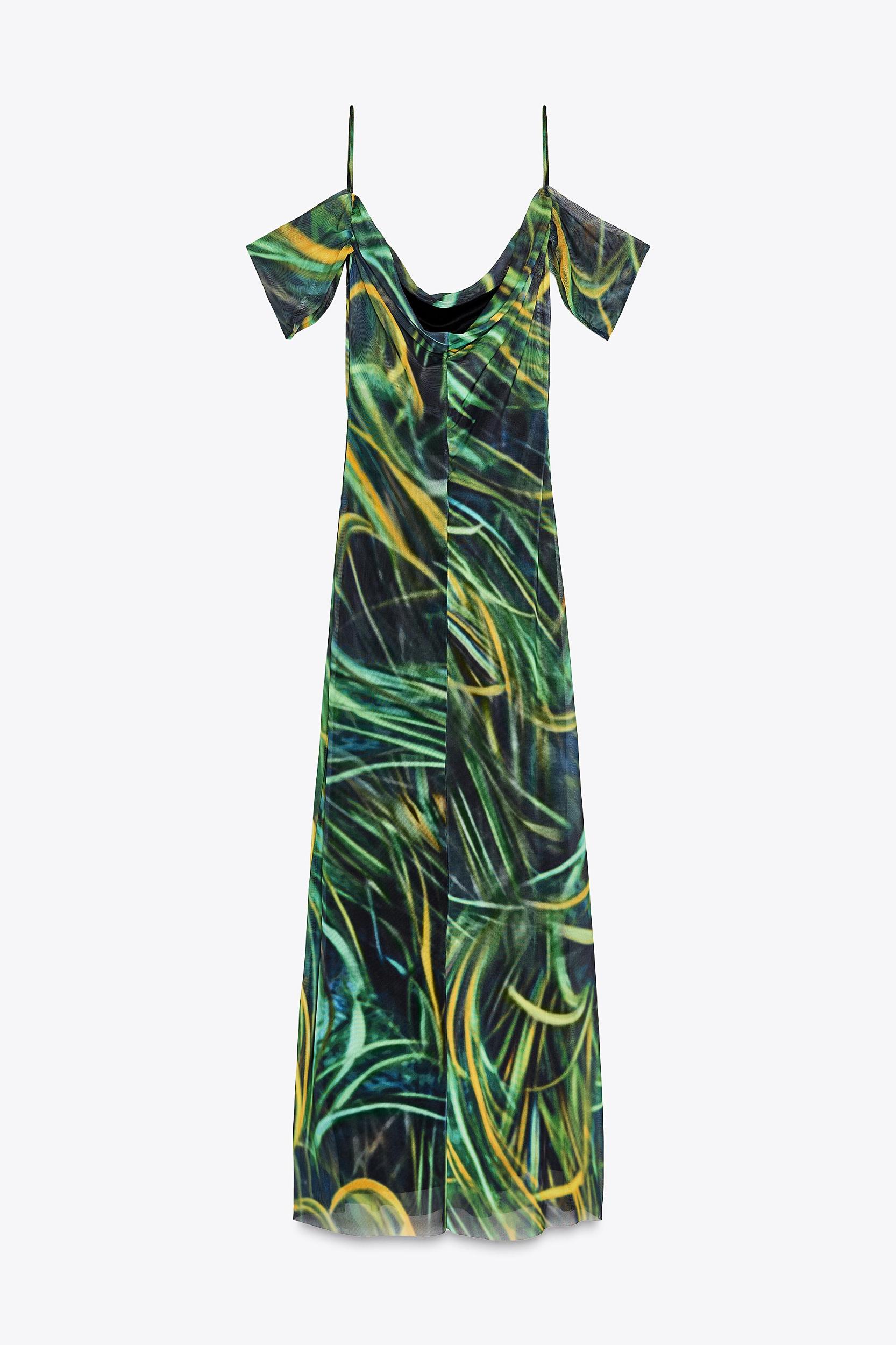 PRINTED TULLE DRESS Product Image