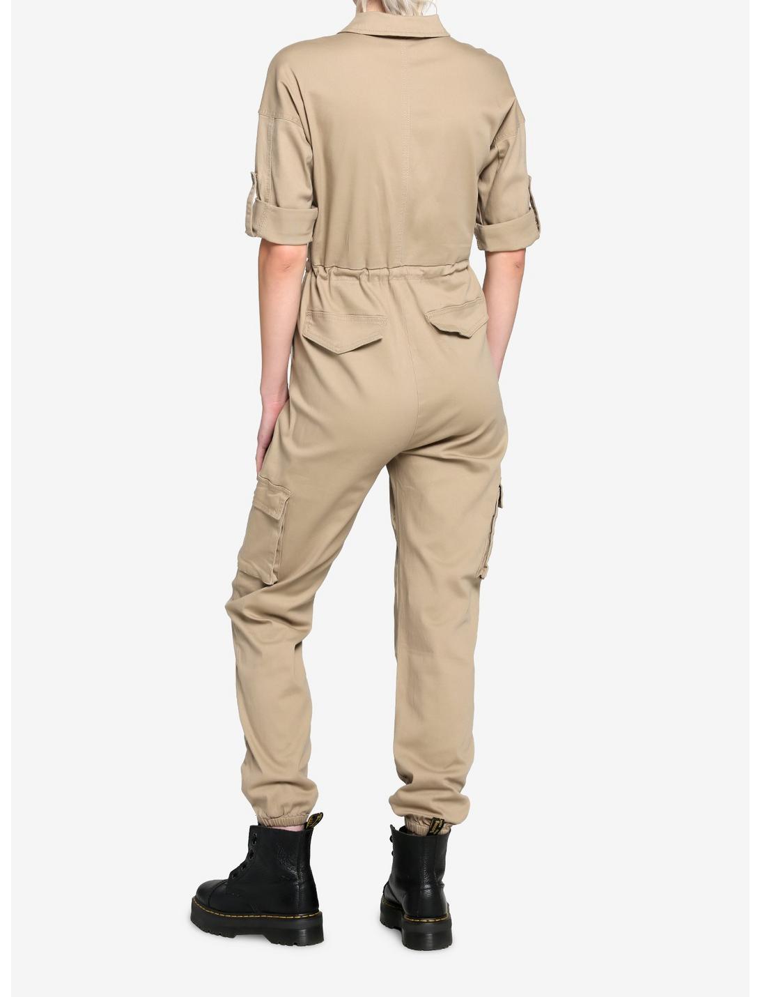 Tan Utility Pocket Jumpsuit Product Image