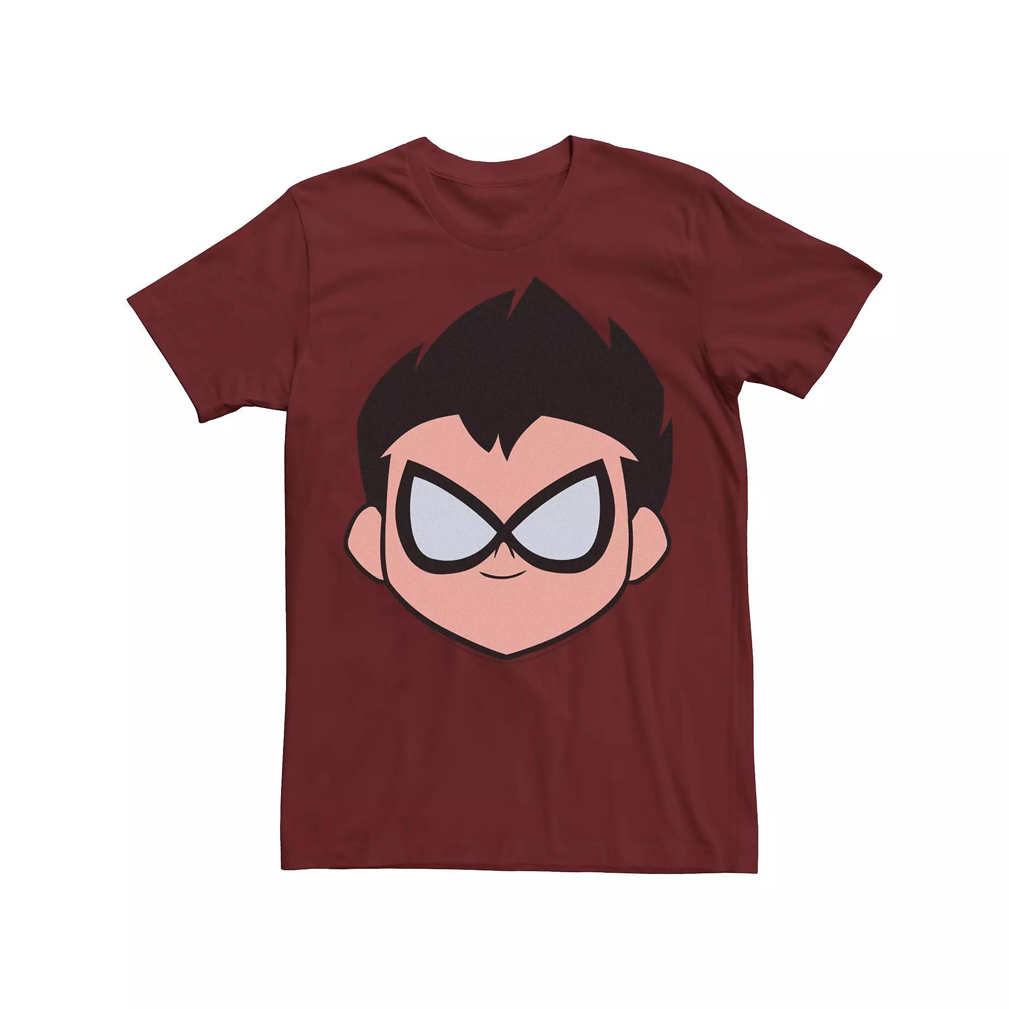 Men's DC Comics Teen Titans Go! Robin Big Face Tee, Size: XXL, Red Product Image