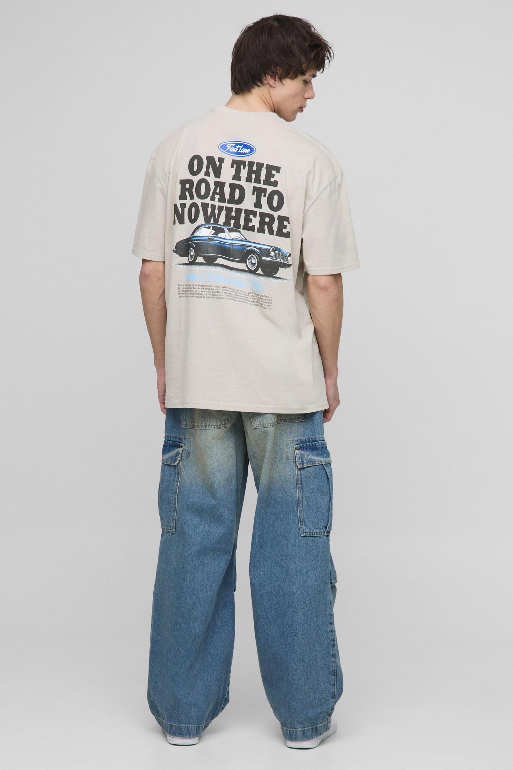 Tall Car Graphic Oversized T-Shirt | boohooMAN USA Product Image