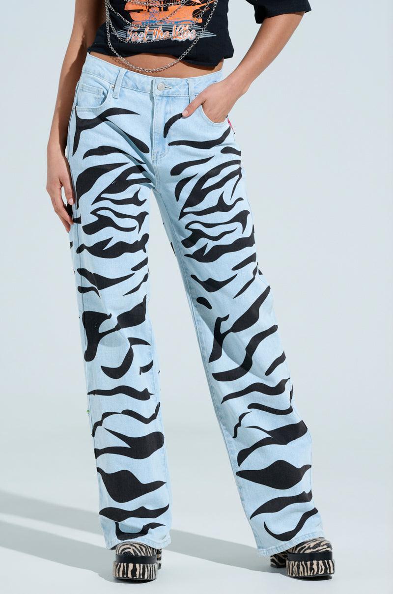 SLEEPING WITH ROSES DENIM PANT Product Image