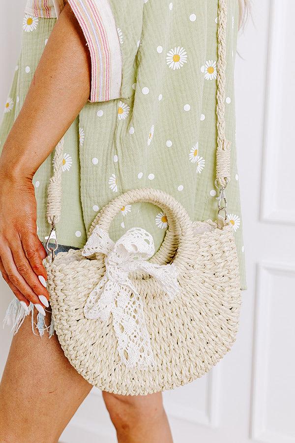 Sunny Destination Woven Purse in Ivory Product Image