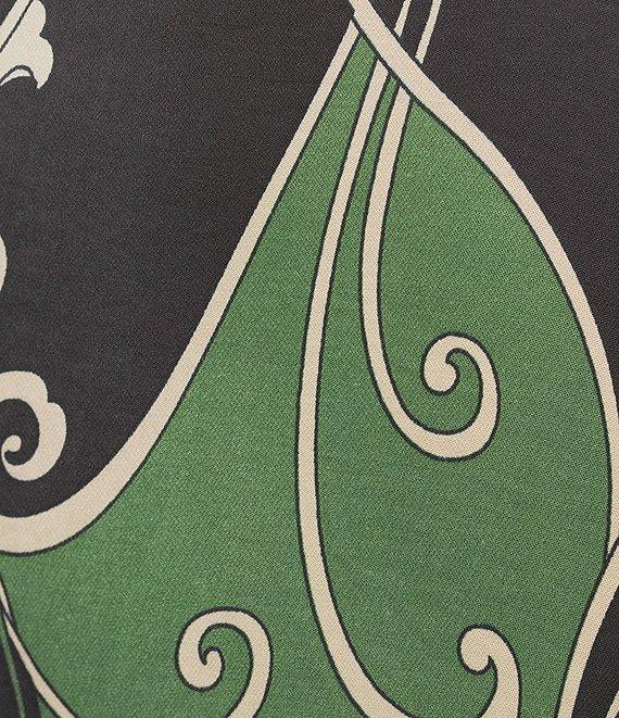 Bryn Walker Lanterna Giardino Print Viscose Satin Round Neck 3/4 Sleeve Maxi Dress Product Image