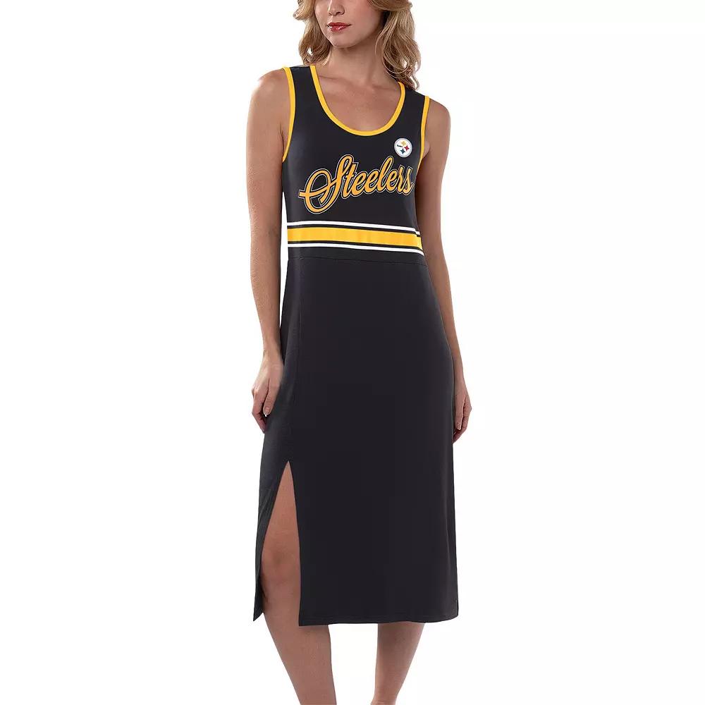 Women's G-III 4Her by Carl Banks Black Pittsburgh Steelers Main Field Maxi Dress,  Product Image