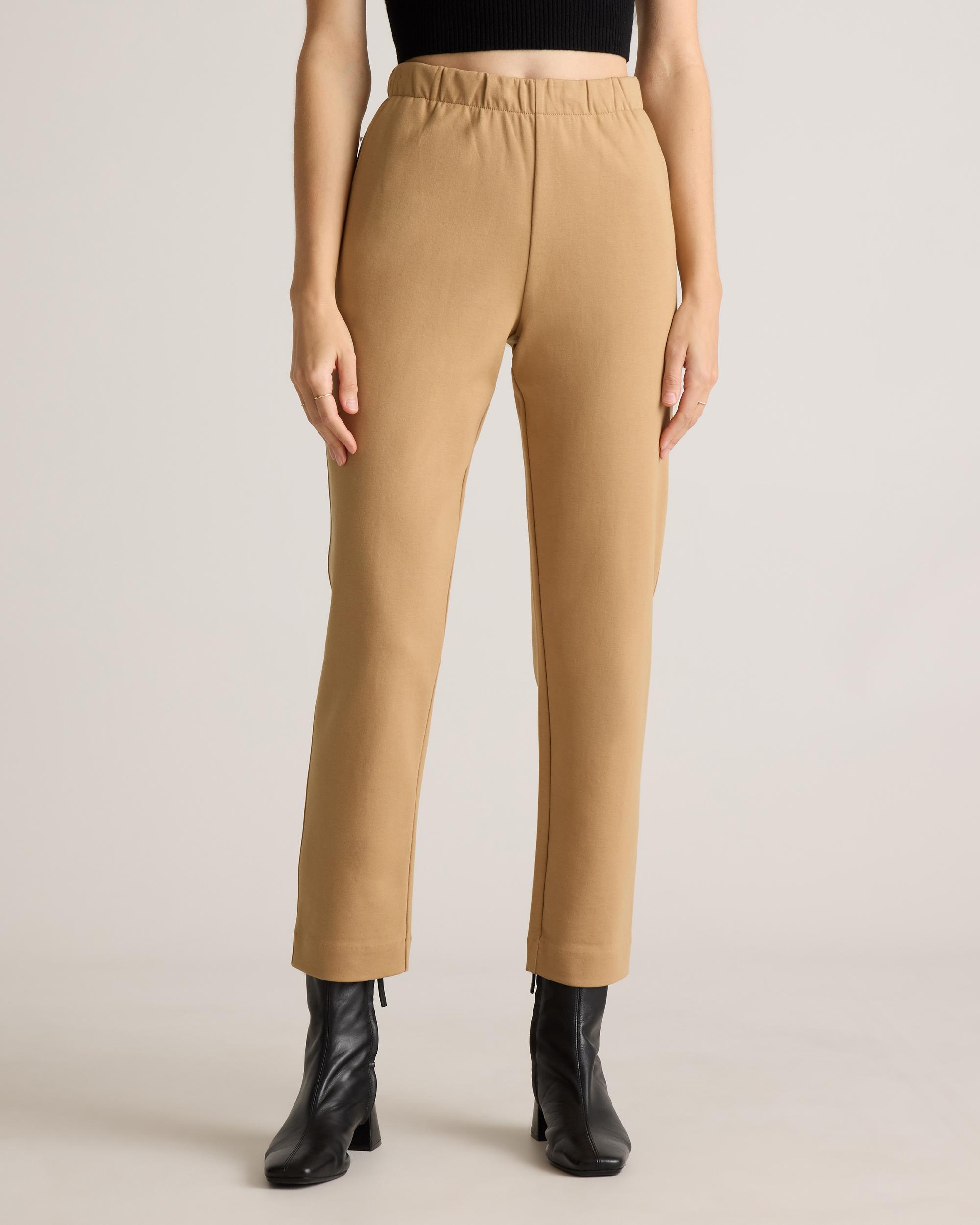 Quince | Women's Double Knit Straight Pants Organic Cotton Product Image