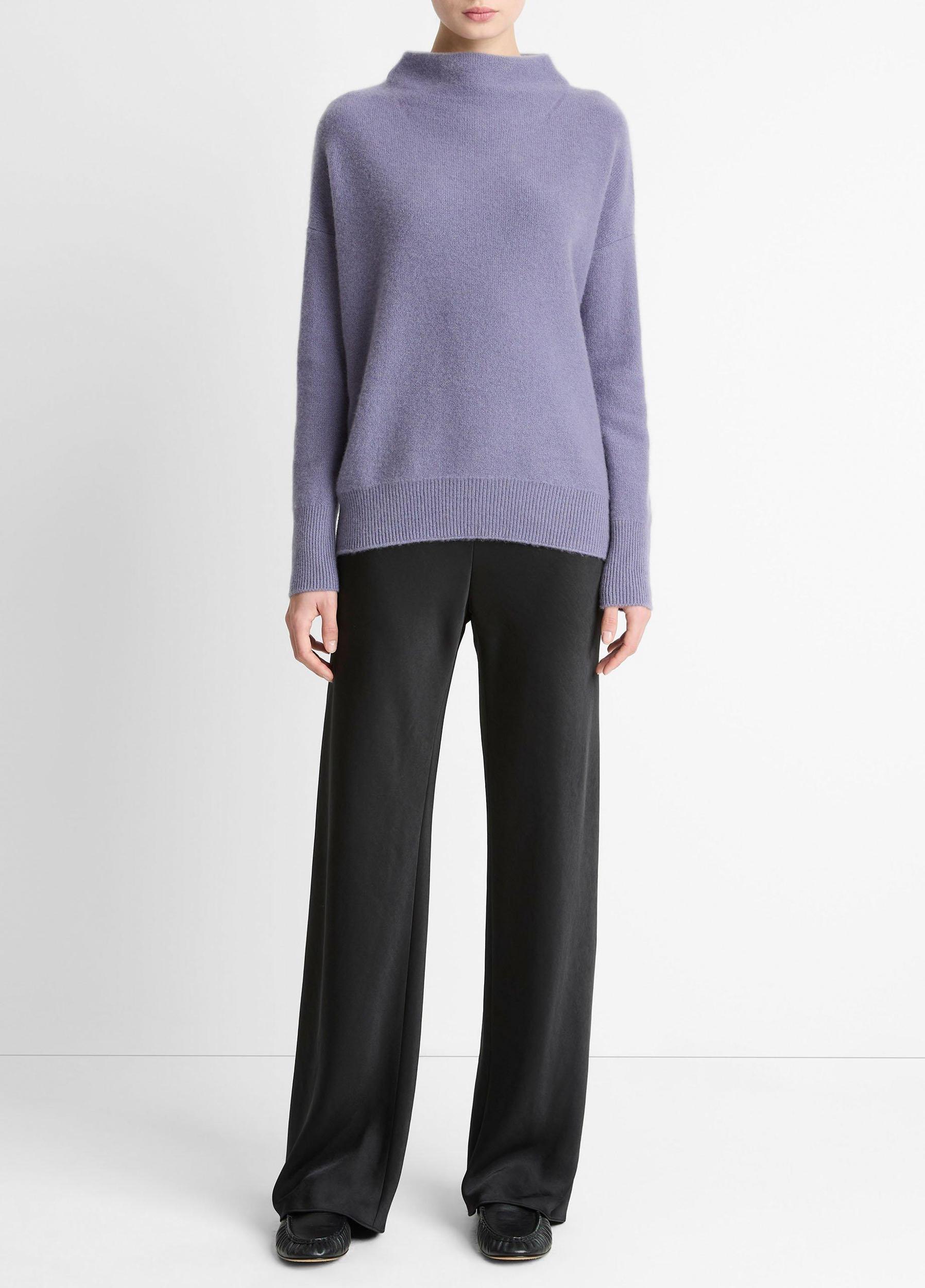 Plush Cashmere Funnel-Neck Sweater Product Image