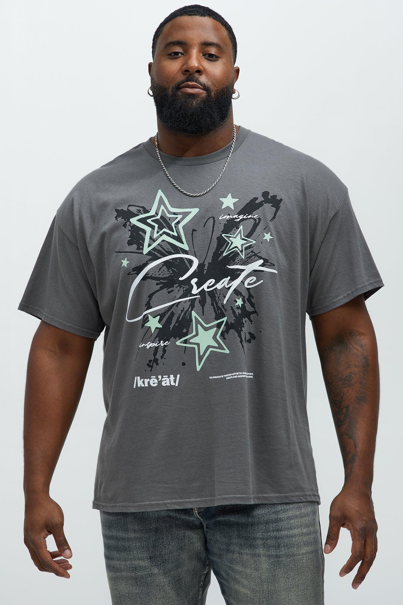 Create Star Short Sleeve Tee - Grey Product Image