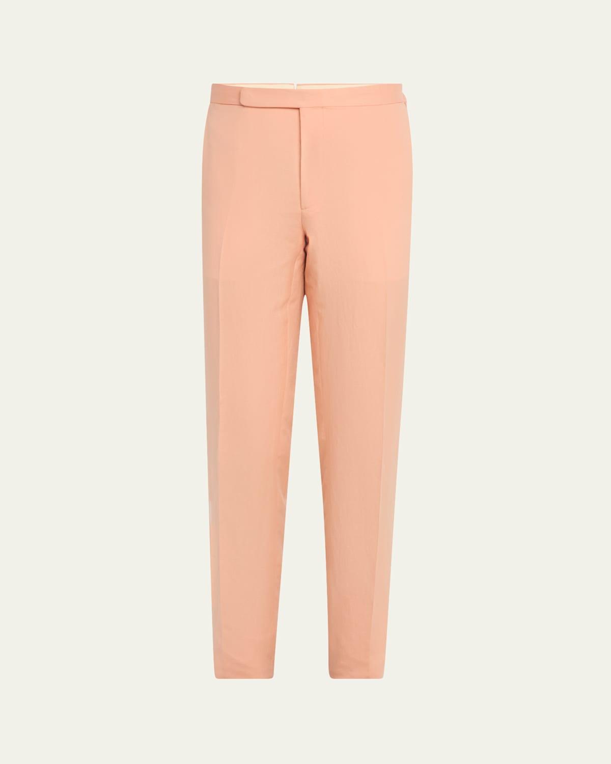 Mens Gregory Hand-Tailored Silk-Linen Trousers Product Image