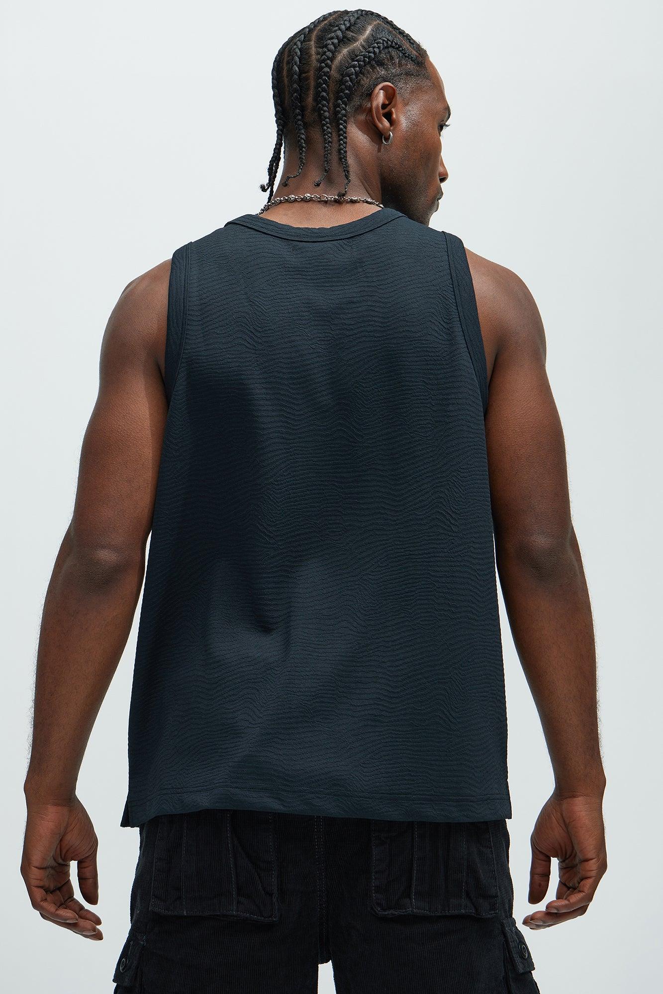 Mika Textured Tank - Black Product Image