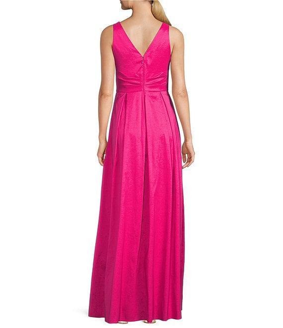 Alex Evenings Sleeveless V-Neck Stretch Taffeta A-Line Dress Product Image