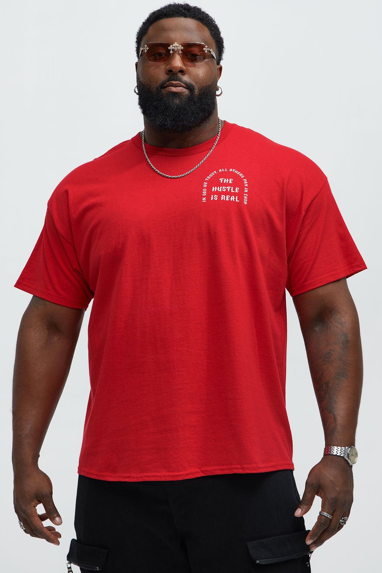 The Real Hustle Short Sleeve Tee - Burgundy Product Image