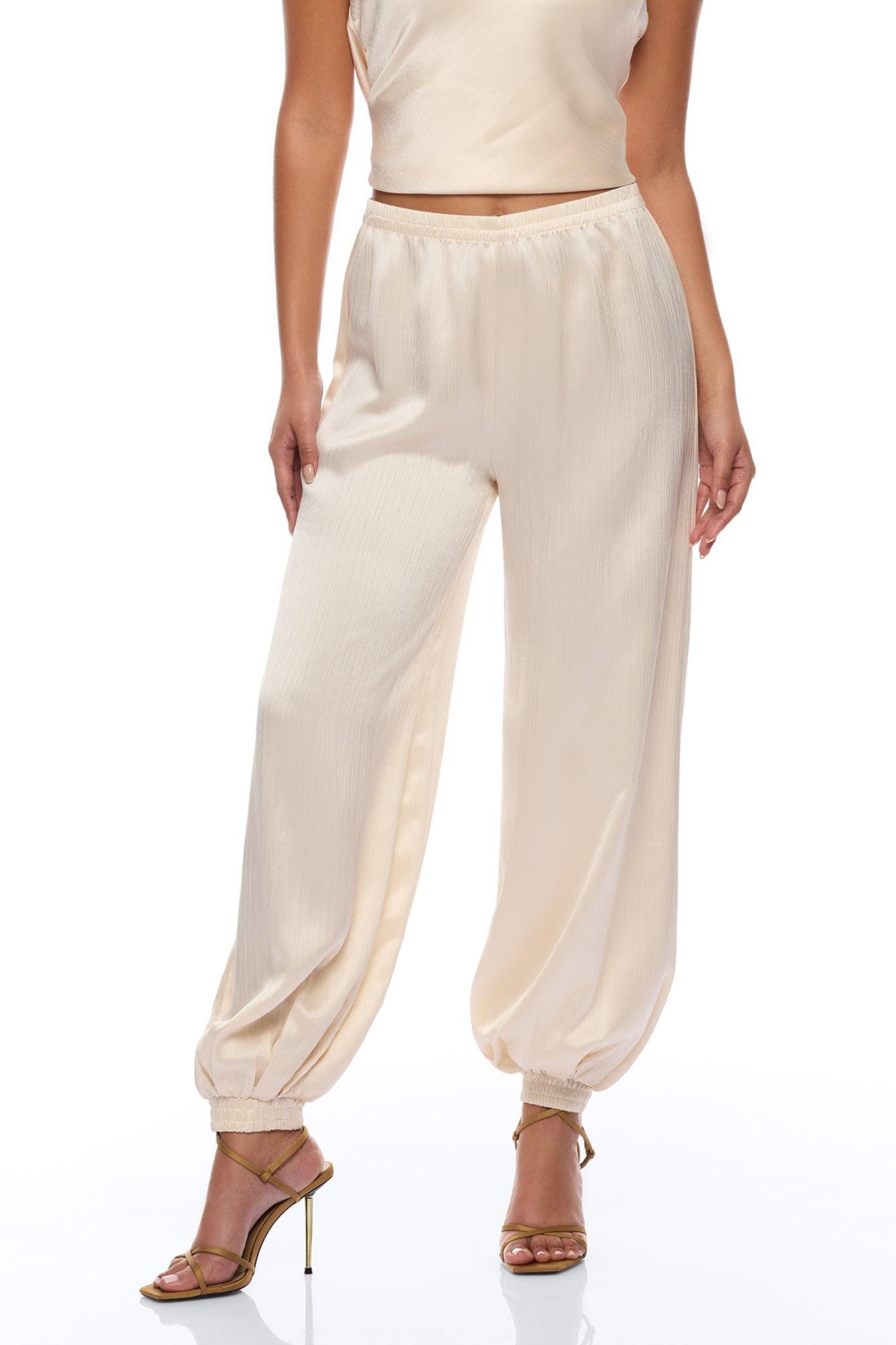 Nicolette Satin Balloon Pant - Champagne Female Product Image