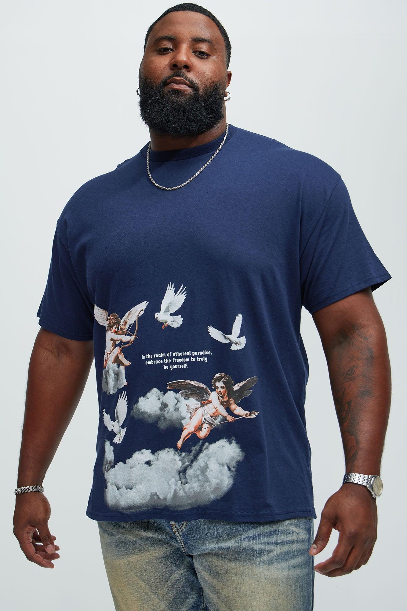 Angels In The Sky Short Sleeve Tee - Navy Product Image