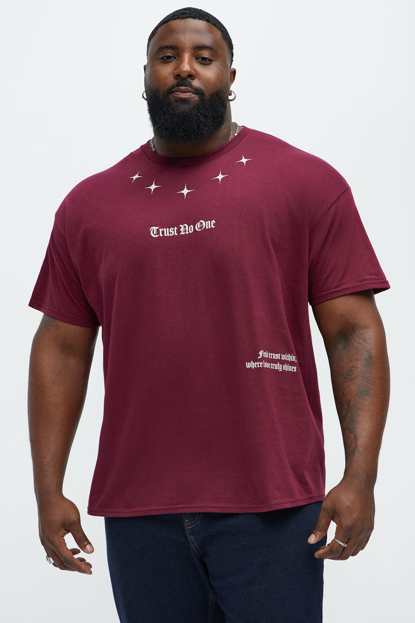 Trust Yourself Short Sleeve Tee - Burgundy Product Image