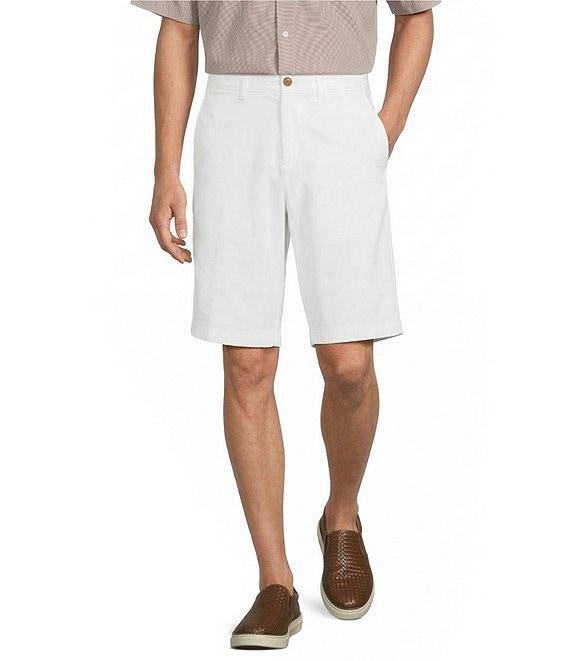 Roundtree & Yorke The Cloud Short Collection 11#double; Flat Front Washed Chino Shorts Product Image