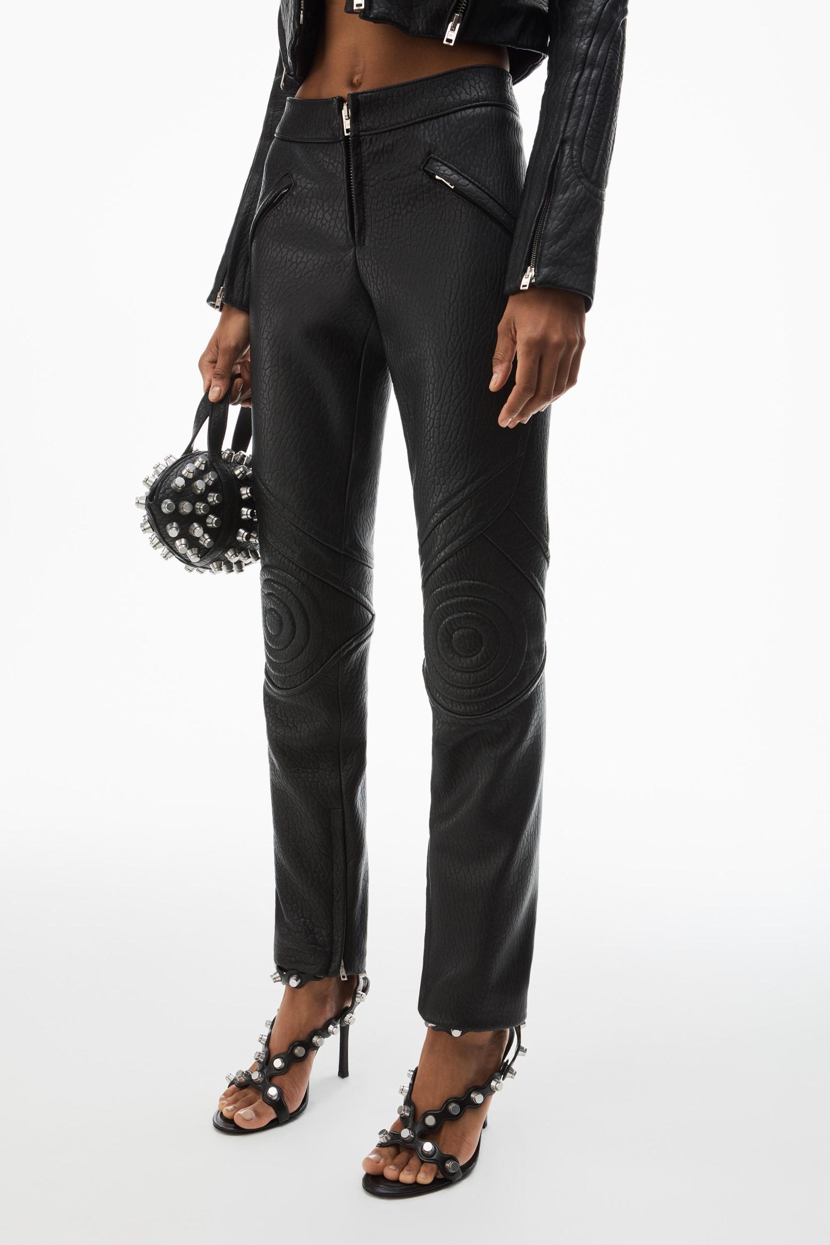 Moto Slim-leg Trouser In Lambskin Leather Product Image